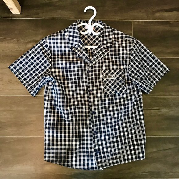 Rola Rola Unbalanced checkered black cute top and skirt set Kpop - Picture 2 of 5